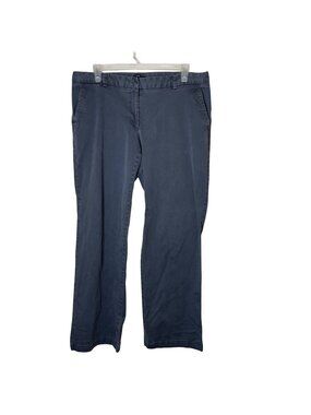 Lands' End Gray Stretch Chino Pants Straight Leg Career 16W Fit 2